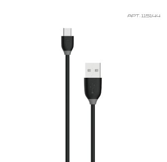 Кабель USB Micro USB Premium усиленный 1м черный ISA (гарантия 2 недели)
